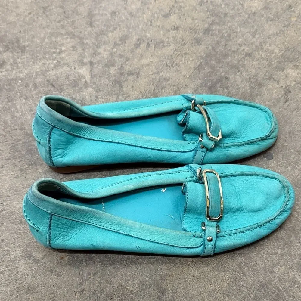 Coach Aqua Leather Flats